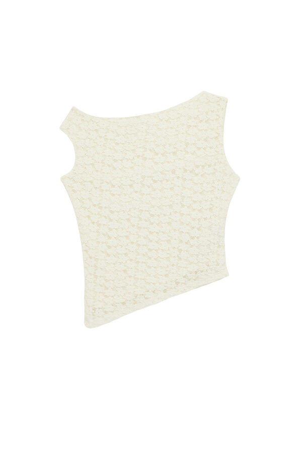 Koton Blusa de encaje beige