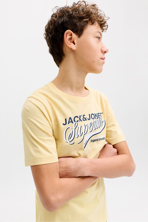 Jack & Jones Junior  Camiseta manga corta logo amarillo