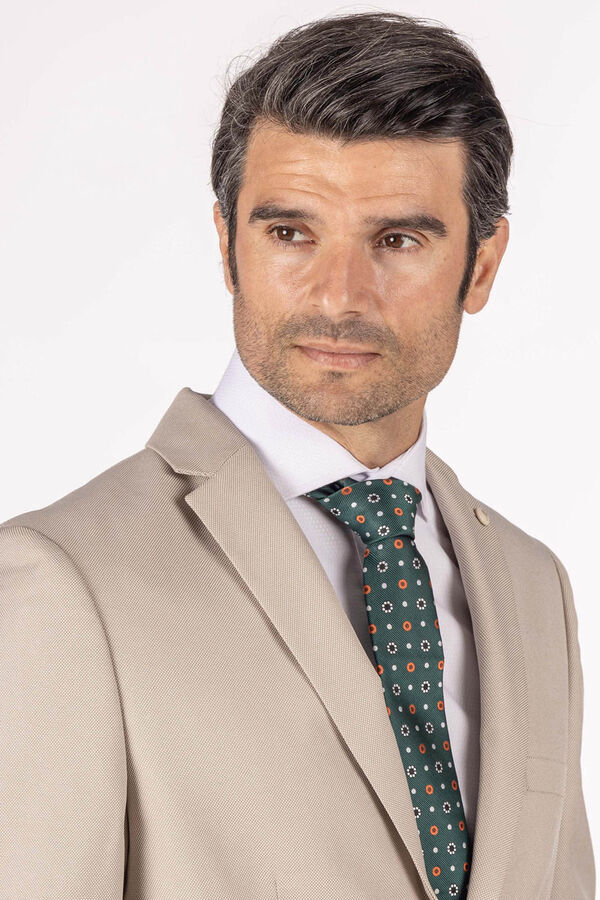 Celopman Chaqueta de Traje Beige blanco