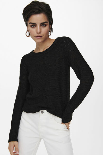 Springfield Long-sleeved round neck jumper black