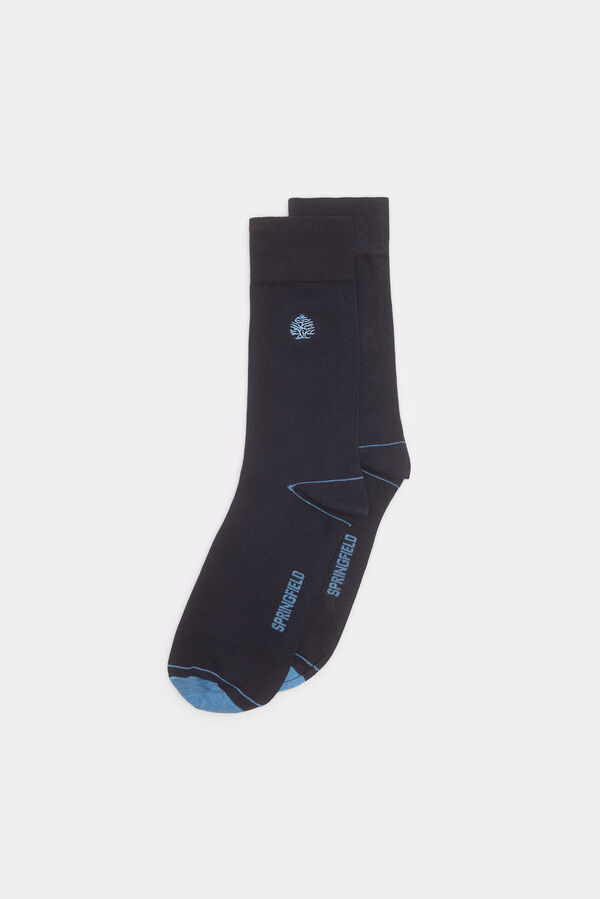 Springfield Essential embroidered logo socks blue