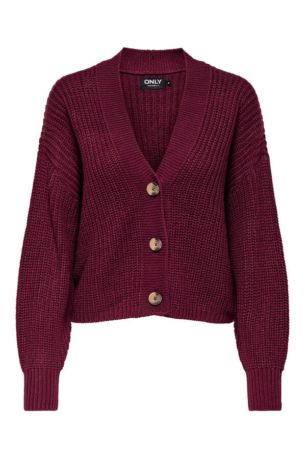 Only C&aacute;rdigan cierre de botones morado/lila