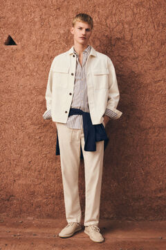 Springfield Linen comfort fit chinos