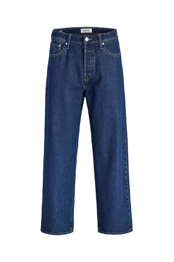 Jack & Jones PLUS Cotton relaxed high-rise jeans blue