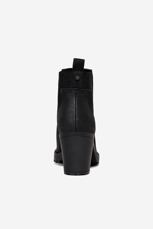 Only Vegan leather heeled chelsea ankle boot black