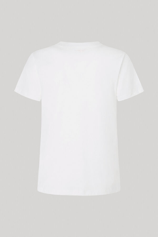 Springfield Printed cotton T-shirt white