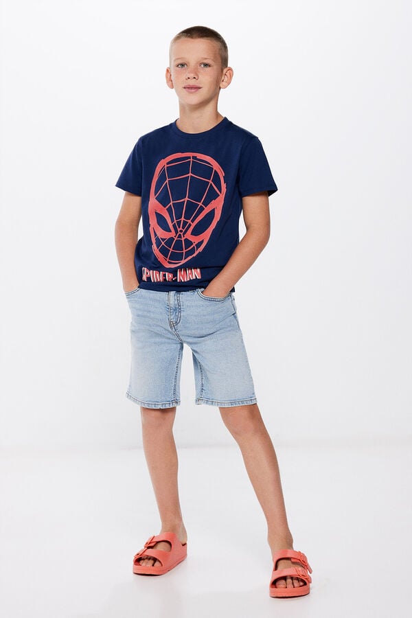 Springfield Camiseta Spiderman niño estampado azul