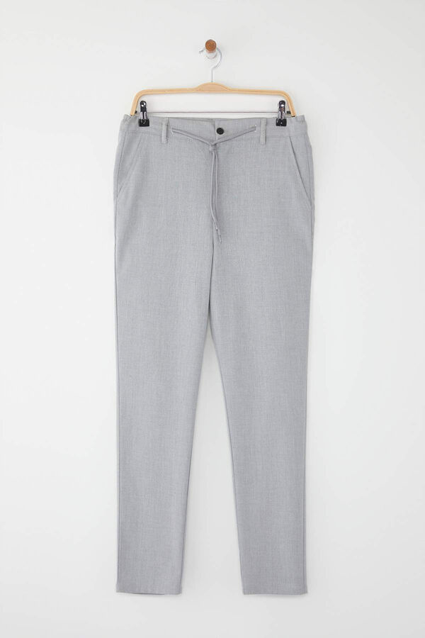 Trendyol Pantalones chinos ajustados gris