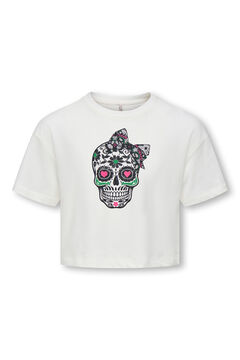 Only Girls Camiseta cropped estampado frontal