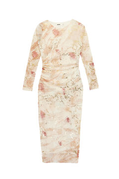 Koton Vestido midi ajustado estampado