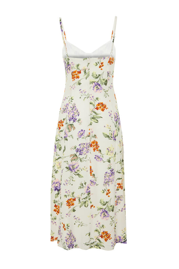 Trendyol Vestido midi de tirantes marfil