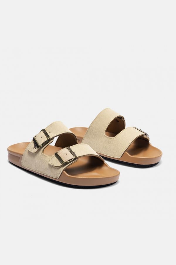 Joma Casual double buckle fastening sandals beige