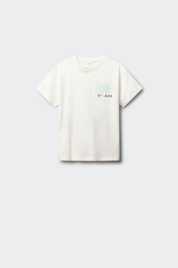 Springfield Kids Camiseta manga corta solazo ni&ntilde;o marfil