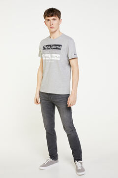Springfield Camiseta logo relieve gris claro