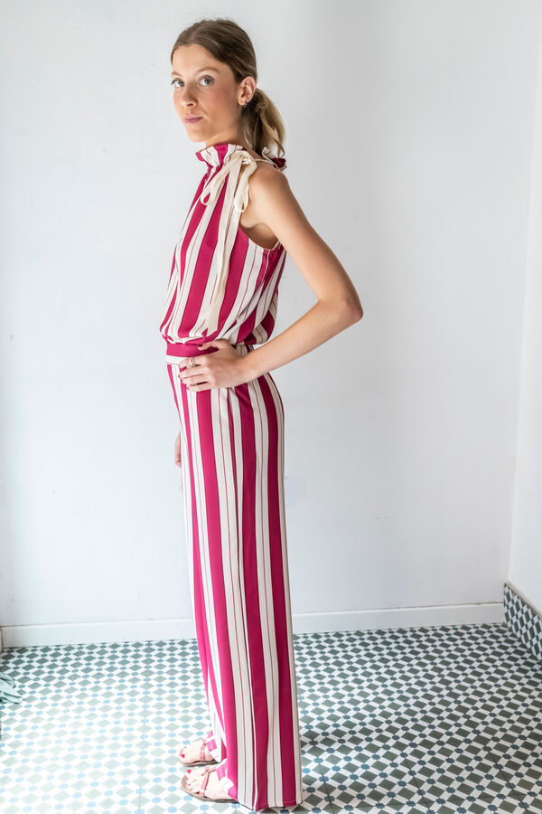 Cul Sac Pantal&oacute;n palazzo el&aacute;stico blanco