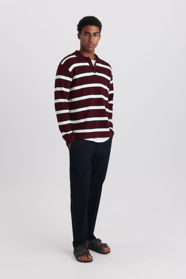 Springfield Lightweight straight fit trousers blue