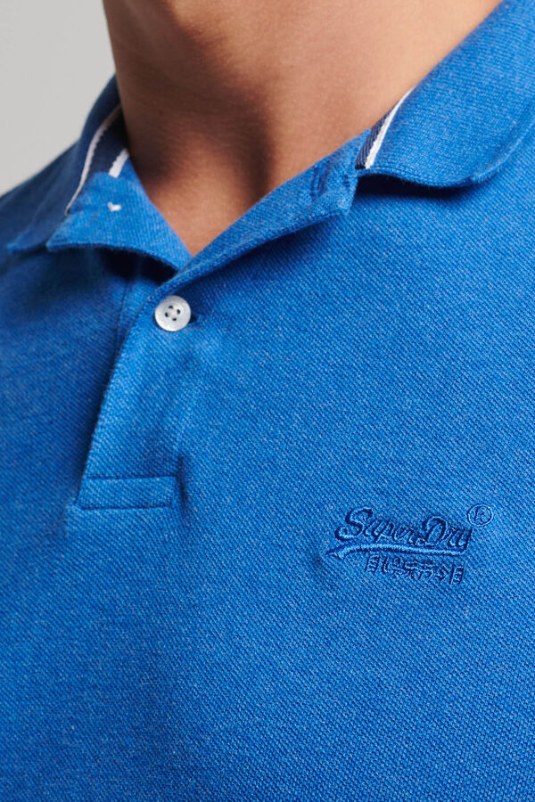 Springfield Klassisches Piqué-Poloshirt Superdry blau