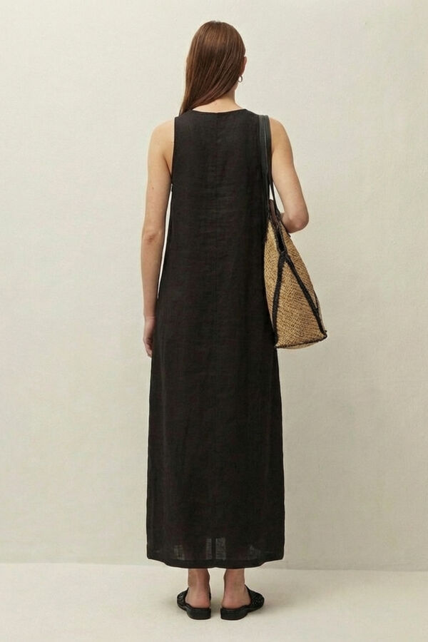 Systemaction Linen long dress black