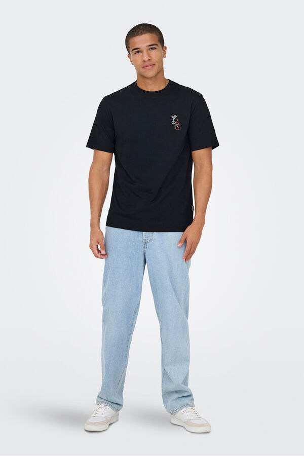 Only & Sons Camiseta manga corta. negro