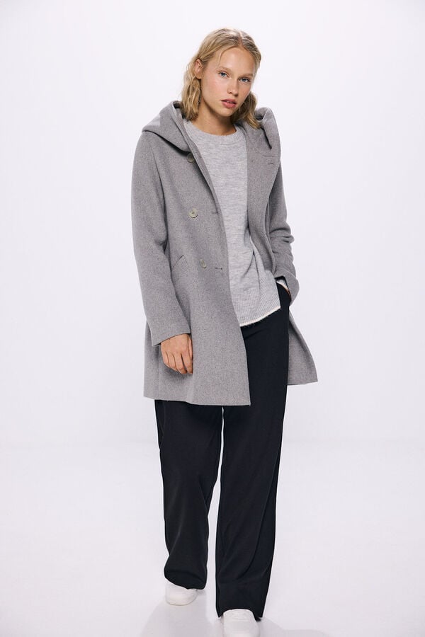 Springfield Hooded hood with buttons gray