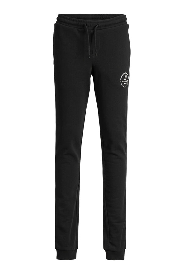 Jack & Jones Junior jogger de algod&oacute;n slim fit negro