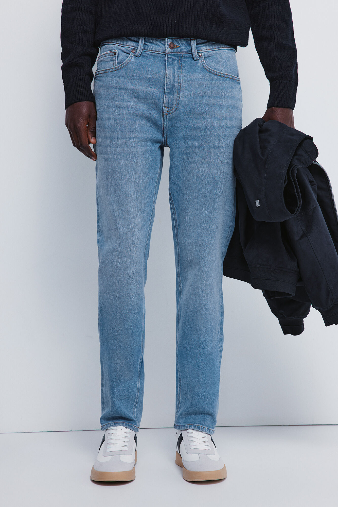 Springfield Cal&ccedil;a jeans slim fit com lavagem m&eacute;dia