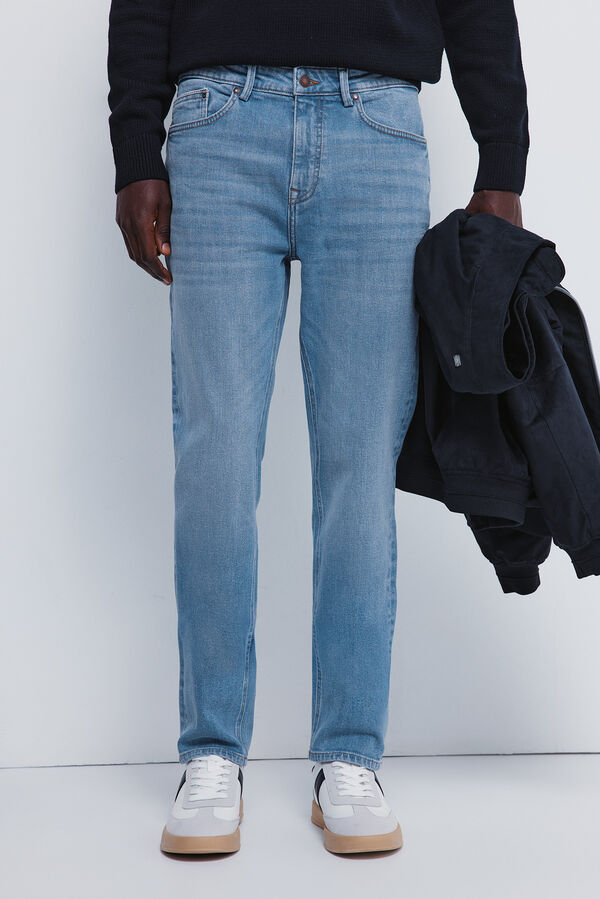 Springfield Slim fit medium wash jeans blue