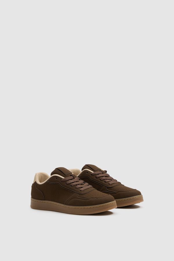 Inside Low rubber trainers brown