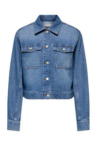 Only Casaco jeans com bolsos