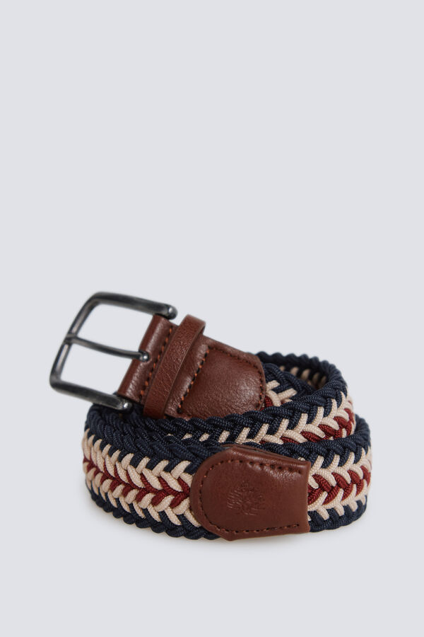 Springfield Multicoloured braided belt blue