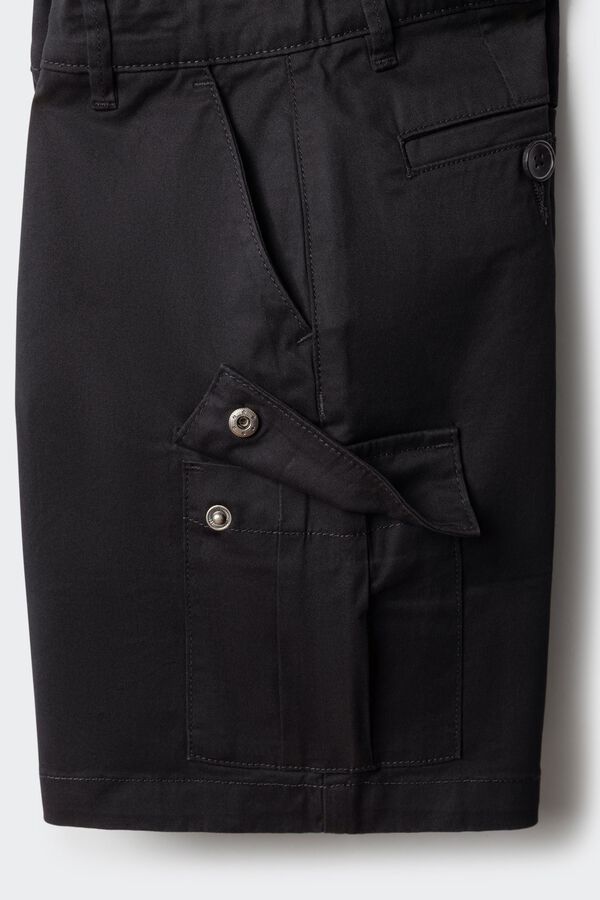 Springfield Kids Dečije chino cargo bermude Crna