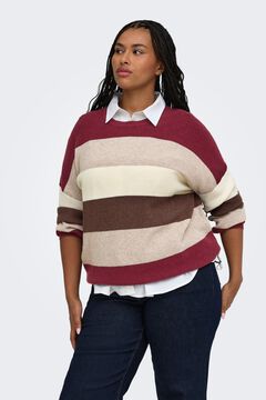 Only Carmakoma Striped plus size jumper