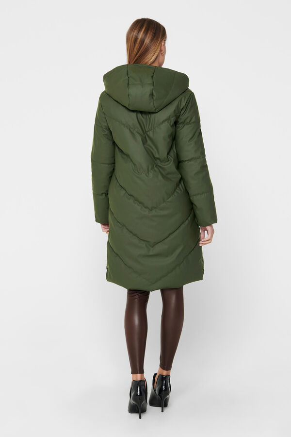 Springfield Long hooded puffer coat zelena