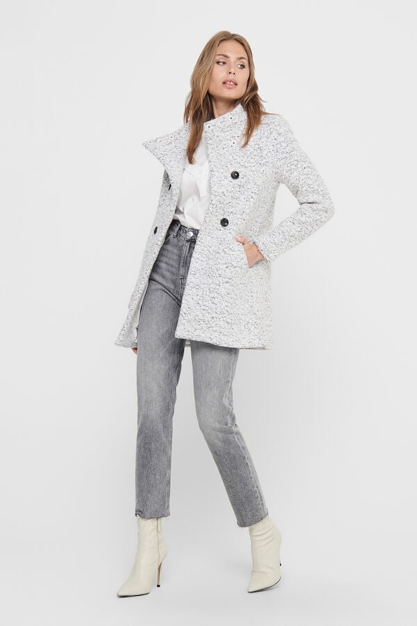 Only Midi teddy coat white