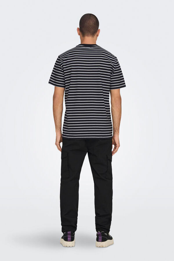Only & Sons T-shirt de manga curta estampada azul