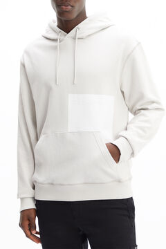 Springfield  Long slevee sweatshirt with hood ecru