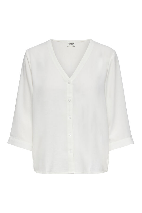 JDY 3/4 short sleeve shirt white