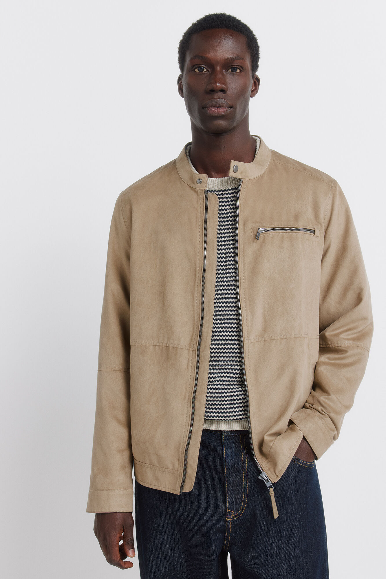 Springfield Suede-effect jacket