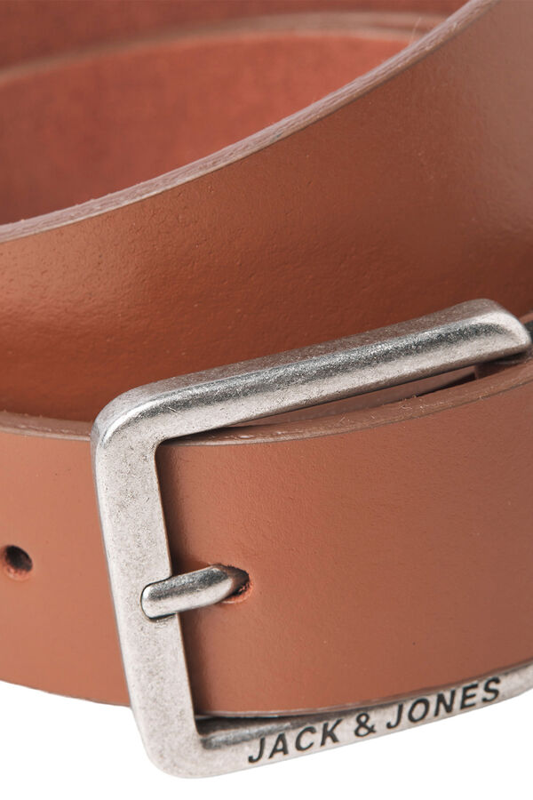 Jack & Jones Classic leather belt nude