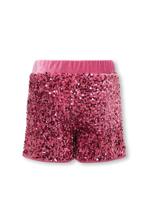 Only Girls Shorts de lentejuelas morado/lila