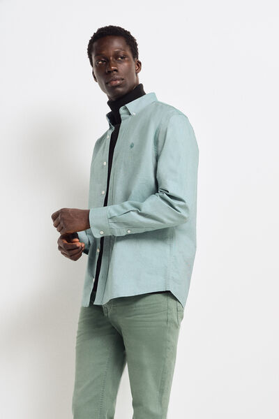 Springfield Camisa oxford verde