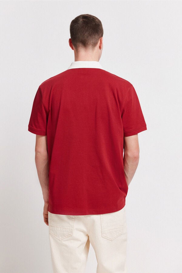 Springfield Piqu&eacute; sport positional regular fit polo red