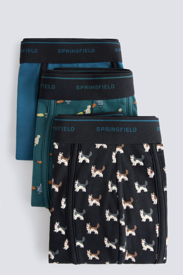 Springfield Pack 3 sky boxers blue
