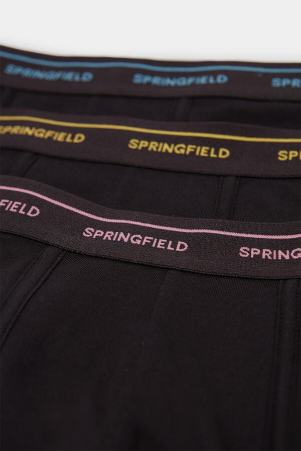 Springfield Lot 3 boxers basiques noirs noir