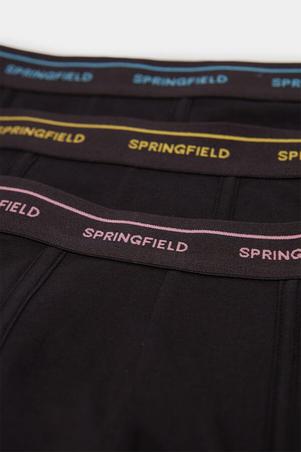Springfield Pack 3 boxers básicos pretos preto