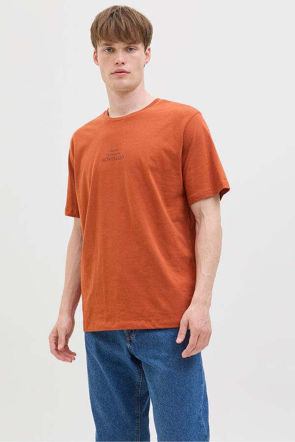 JJ REBEL T-shirt with back print Narandžasta