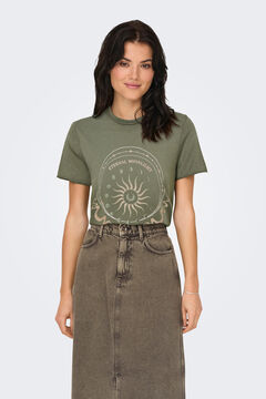 Only T-shirt estampada de manga curta 