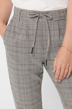Springfield Women's checked floaty trousers fekete