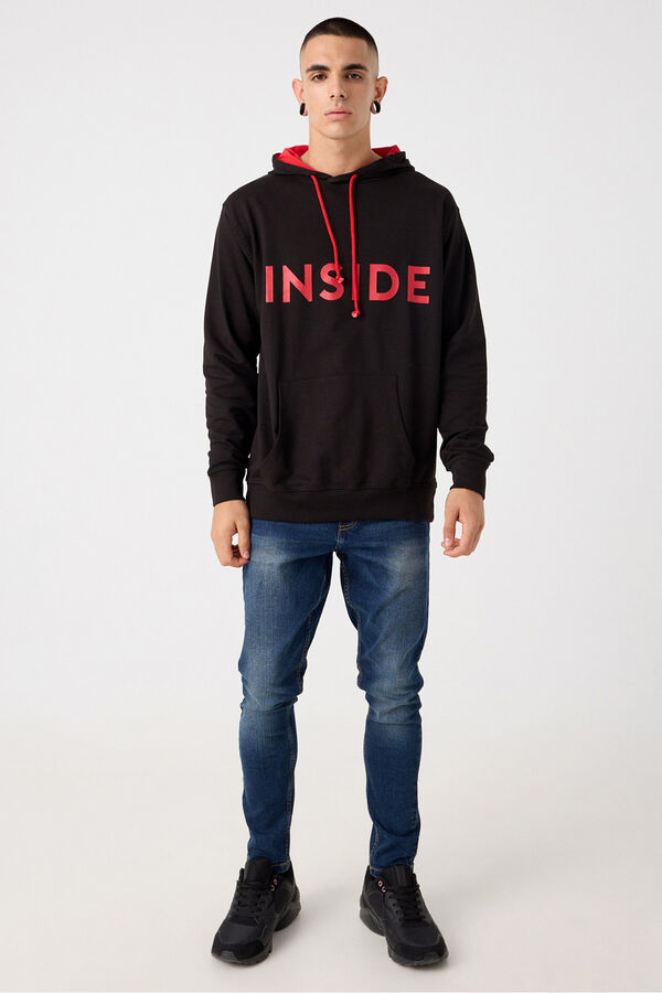 Inside Sudadera B&aacute;sica Logo negro