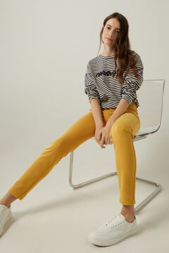 Springfield Slim fit cropped coloured trousers banana
